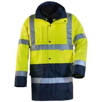 Fluo 4/1pe sárga/kék kabát