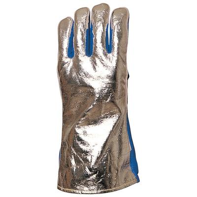 Hegesztőkesztyű, kék marhahasíték, aluminizált hátrész
