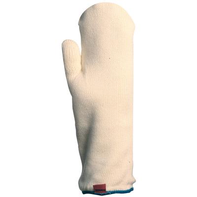 Kötött fehér egyujjas nomex kesztyű, 35 cm, 350°c